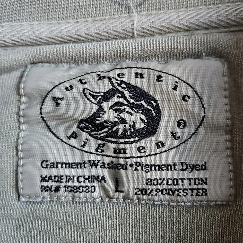 Vintage Authentic Pigment Sweatshirt Jacket with Clay Buttons & Jean Pocket - Picture 9 of 14